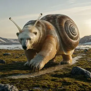 Polar bear + Snail